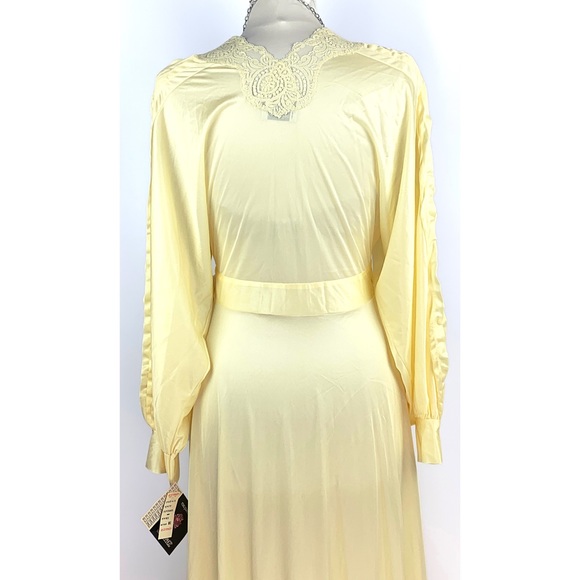 Vintage Lily of France Peignoir Yellow Rosa Puleo Szule  NWT size Medium - Picture 9 of 16